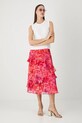 Spódnica damska midi wzorzysta RW25-SDD207 multicolor RW25