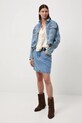 Spódnica jeansowa bawełniana damska mini RW25-SDD403 niebieski RW25