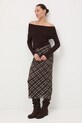 Spódnica damska maxi wzorzysta RW25-SDD404 beżowy