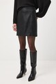 Spódnica damska mini ze skóry ekologicznej RW25-SDD701 czarny RW25