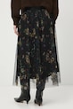 Odzież Spódnica damska midi wzorzysta RW25-SDD900 czarny
