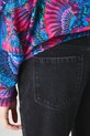 Jeansy damskie boyfriend z efektem sprania czarny RW25-SJD011
