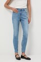 Jeansy damskie skinny z efektem sprania RW25-SJD030 niebieski RW25