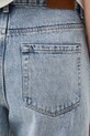 Jeansy bawełniane damskie mom fit z efektem sprania niebieski RW25-SJD040