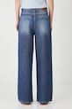 Jeansy bawełniane damskie wide leg z efektem sprania RW25-SJD200 niebieski RW25