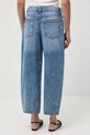 Odzież Jeansy bawełniane damskie wide leg z efektem sprania RW25-SJD312 niebieski