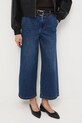 Jeansy damskie wide leg z efektem sprania RW25-SJD408 granatowy RW25