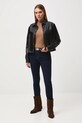 Jeansy damskie slim gładkie RW25-SJD500 granatowy RW25