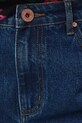 Bavlněné džíny dámské wide leg, se sepraným efektem námořnická modř RW25-SJD600