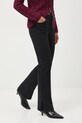 Jeansy damskie flare z efektem sprania czarny RW25-SJD603