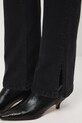 Jeansy damskie flare z efektem sprania czarny RW25-SJD603