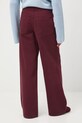 Odzież Jeansy bawełniane damskie wide leg gładkie RW25-SJD800 bordowy