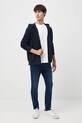 Jeansy męskie slim z efektem sprania RW25-SJM506 granatowy RW25