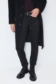 Jeansy męskie slim z efektem sprania czarny RW25-SJM506