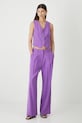 Spodnie damskie wide leg RW25.SPD200 fioletowy RW25