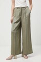 Spodnie damskie wide leg gładkie RW25-SPD300 zielony RW25