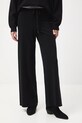 Spodnie damskie wide leg gładkie RW25-SPD704 czarny RW25