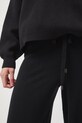 Spodnie damskie wide leg gładkie czarny RW25-SPD704