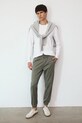 Spodnie męskie jogger z diagonalu RW25-SPM040 zielony RW25