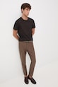 Medicine pantaloni din amestec de in RW25.SPM101 maro RS26