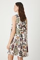 Odzież Sukienka damska midi z wiskozy wzorzysta RW25.SUD011 beżowy