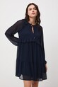 Sukienka damska mini z falbanami RW25-SUD052 granatowy RW25