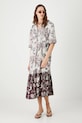 Sukienka midi z wiskozy wzorzysta multicolor RW25.SUD102