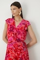 Sukienka damska midi z wiskozy wzorzysta multicolor RW25-SUD202