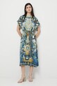 Sukienka damska midi z wiskozy wzorzysta RW25-SUD301 multicolor RW25