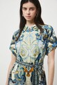Sukienka damska midi z wiskozy wzorzysta multicolor RW25-SUD301