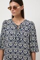 Sukienka damska mini z wiskozy wzorzysta multicolor RW25-SUD401