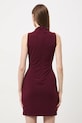 Odzież Sukienka damska mini z marszczeniami RW25-SUDB04 bordowy