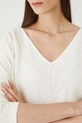 Sweter damski ażurowy z wiskozą RW25-SWD020 beżowy