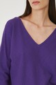 Sweter damski ażurowy z wiskozą RW25-SWD020 fioletowy