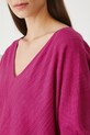 Sweter damski ażurowy z wiskozą różowy RW25-SWD020