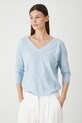 Sweter damski ażurowy z wiskozą niebieski RW25-SWD020