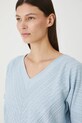 Sweter damski ażurowy z wiskozą RW25-SWD020 niebieski