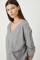 Sweter damski ażurowy z wiskozą szary RW25-SWD020