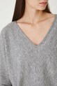 Sweter damski ażurowy z wiskozą RW25-SWD020 szary
