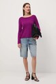 Sweter damski z wiskozą RW25-SWD033 fioletowy RW25
