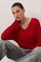 Sweter damski z wiskozą czerwony RW25-SWD034