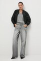 Sweter damski z wiskozą RW25-SWD034 szary RW25