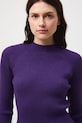 Sweter damski prążkowany fioletowy RW25-SWD054