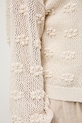 Kardigan damski ażurowy RW25.SWD104 beżowy