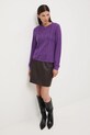 Medicine sweter bawełna fioletowy RW25-SWD304
