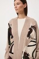 Kardigan damski żakardowy wzorzysty multicolor RW25-SWD400
