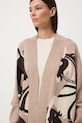 Kardigan damski żakardowy wzorzysty multicolor RW25-SWD400