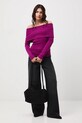 Sweter damski prążkowany RW25-SWD504 fioletowy RW25