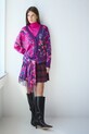 Kardigan damski żakardowy wzorzysty RW25-SWD602 multicolor RW25