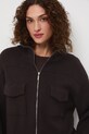 Sweter damski gładki z wiskozą brązowy RW25-SWD612